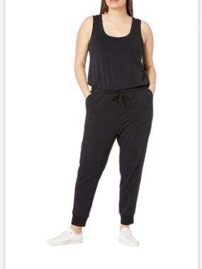 Amazon Essentials womens Studio Terry Fleece Jumpsuit Large